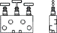 Duplex Stainless Steel Straight Type - Remote Mounting- Coplanar Three Valve Manifold valves