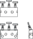 Duplex Stainless Steel Straight Type - Remote Mounting- Coplanar Three Valve Manifold valves