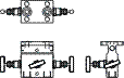 Duplex Stainless Steel T-Type - Direct Mounting Three Valve Manifold valves