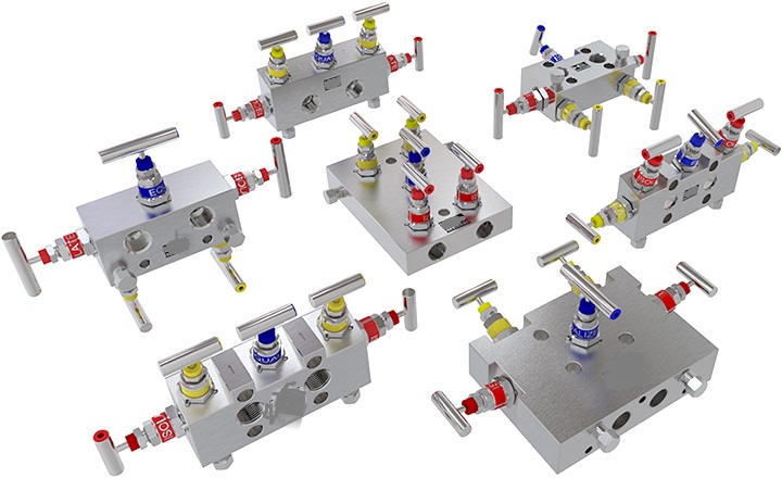 Duplex Stainless Steel Five Valve Manifolds valves